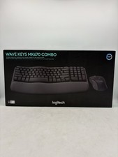 Logitech Wave Keys MK670 Combo, Wireless Ergonomic Keyboard  Wireless Mouse