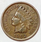 Indian Head Penny Lot of "1" VERY NICE 1902 GOOD OR BETTER°$ FREE SHIPPING $#875