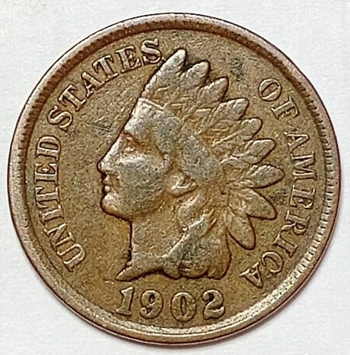 Indian Head Penny Lot of "1" VERY NICE 1902 GOOD OR BETTER°$ FREE SHIPPING $#875