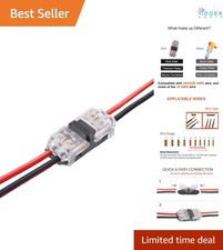 Low Voltage Wire Connectors 12 Pack Solderless 2 Pin Auto Electrical Quick Co...