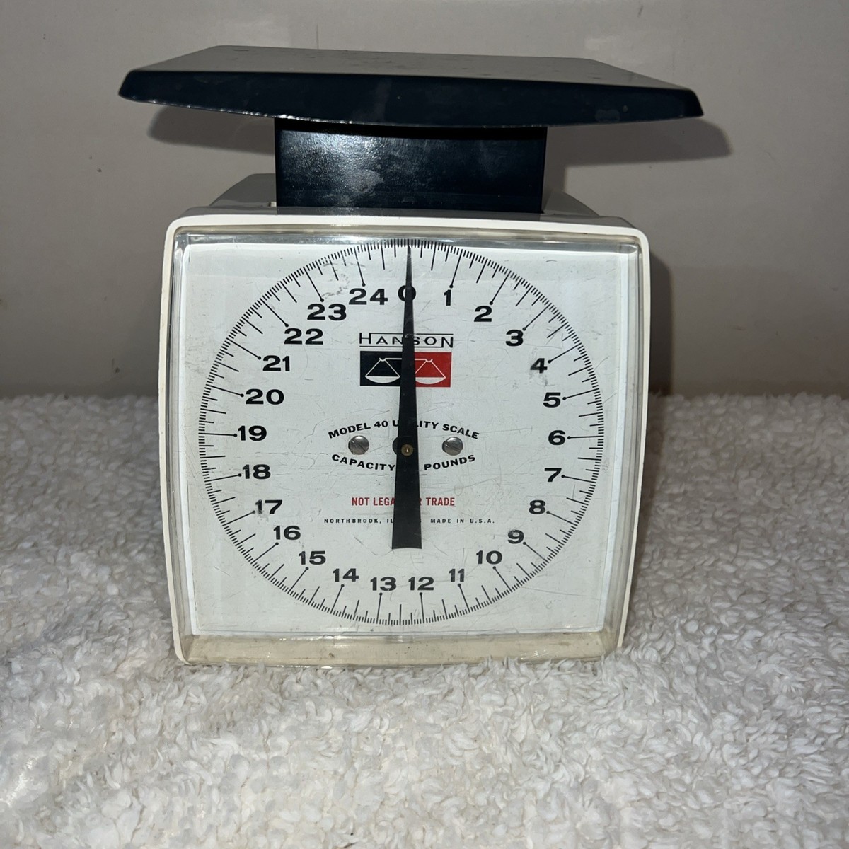 Vintage Hanson Kitchen Scale 25lb Weight Utility Made in USA