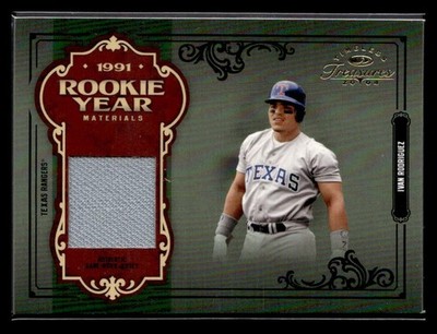 2004 Donruss Timeless Treasures #RY-18 Ivan Rodriguez Rookie Year Materials #/91