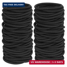 120 Pieces Black Hair Ties for Thick and Curly Hair Ponytail Holders Hair Elasti