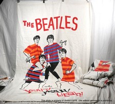 Lot 3 THE BEATLES 1964 COLORFUL YEAH! YEAH! YEAH! BEACH TOWEL Towels 33.5" x 57"