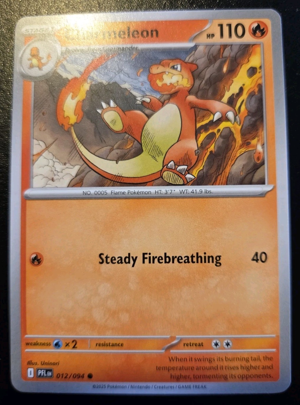 Charmeleon 012/094 Common Phantasmal Flames Pokemon TCG
