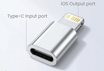 1x USB Typ-C zu IOS iPhone Adapter  Stecker für iPhone iPad iPod Converter Plug