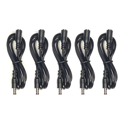 (5) Pack 6ft. DC Barrel Power 5.5mm x 2.1mm Extension Cable Male to Female