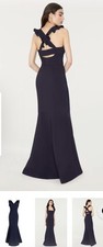 LIKELY Hara Gown Women’s Size 2 Navy Ruffle Strap Maxi Dress NWT