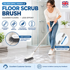 Extendable Long Handle Floor Scrub Brush,Multifunctional Bathroom Cleaning Brush