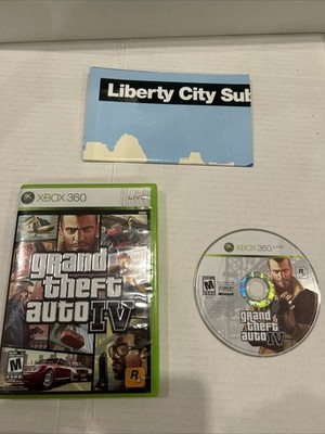Grand Theft Auto IV (Microsoft Xbox 360, 2008) GTA4  w/ Map
