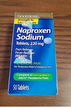 GoodSense All Day Pain Relief Naproxen Sodium 220 mg 50 Tablets Compare To Aleve
