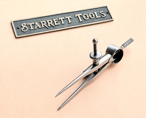 STARRETT No.77A  Fay Spring-Type Dividers W/Square Legs;  2.5” Size & Capacity!