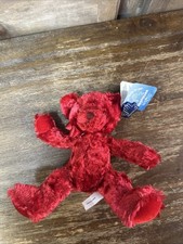 Russ Rainbow Bear Red Animal Junction Applause Plush 8" NEW NWT velvet 49425