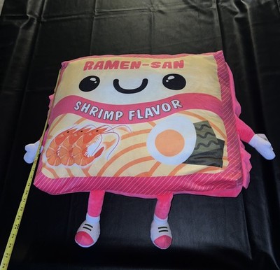 Ramen San Noodle Soup Ramen Shrimp Flavor Pillow LARGE 27   with tag