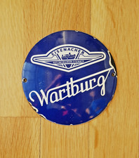 Emaille Schild Emblem Wartburg DDR &Oslash; 120 mm