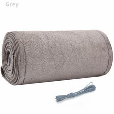 15 38cm Diy Suede Leather Car Steering Wheel Cover Anti-slip With Needle Thread