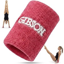 Gymnastics Wristbands - Unisex 5 Inch Sweat Wicking Wrist Protection for Pink