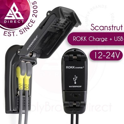 Scanstrut Dual USB Wasserdicht Ladegerät & Buchse (12V & 24V/Schwarz)