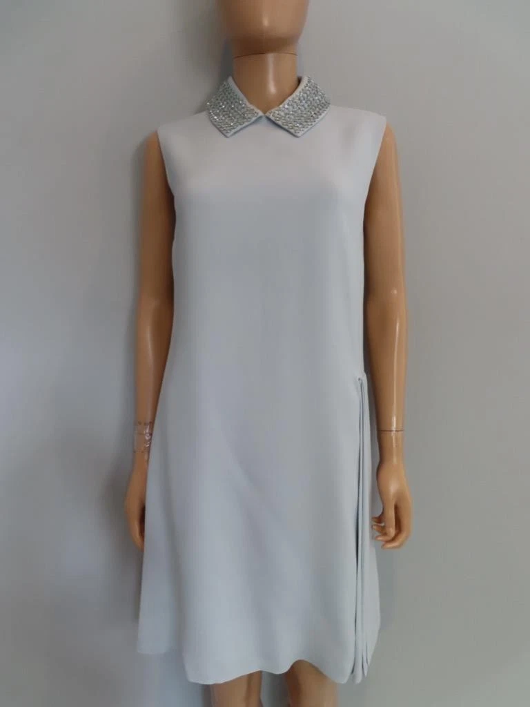 Abito Christian Dior blu pallido in seta a tubino taglia F 40 US 8