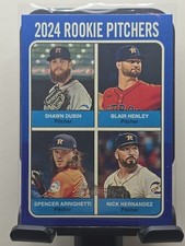 2024 Topps Heritage High Number Blue Border #619 ROOKIE PITCHERS Astros