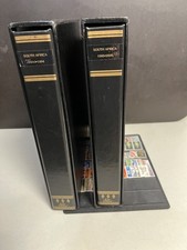 South Africa Stamp Collection 1910 to 2005 in 2 Palo Albums, Hundreds of Stamps