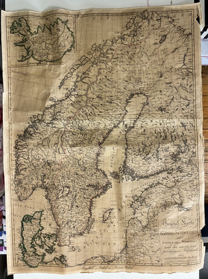 Antique Copperplate 1808 Map of Sweden, Denmark, and Norway - Johann Walch