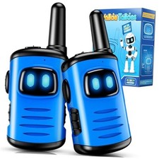 Kids Walkie Talkies Toys for Boys: Mini Robots Walkies Talkies 2 Pack Blue