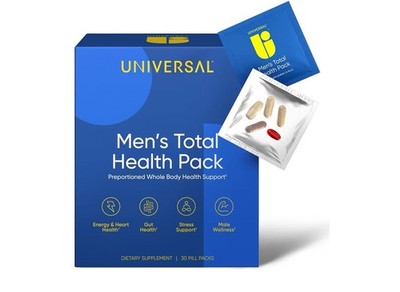 Men's Total Health Daily Vitamin Packs - 22 Essential Minerals & Vitamins for