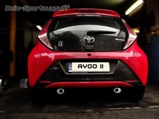 Ulter Edelstahl Duplex Sportauspuff Toyota Aygo II 1.0l je 95x65mm oval