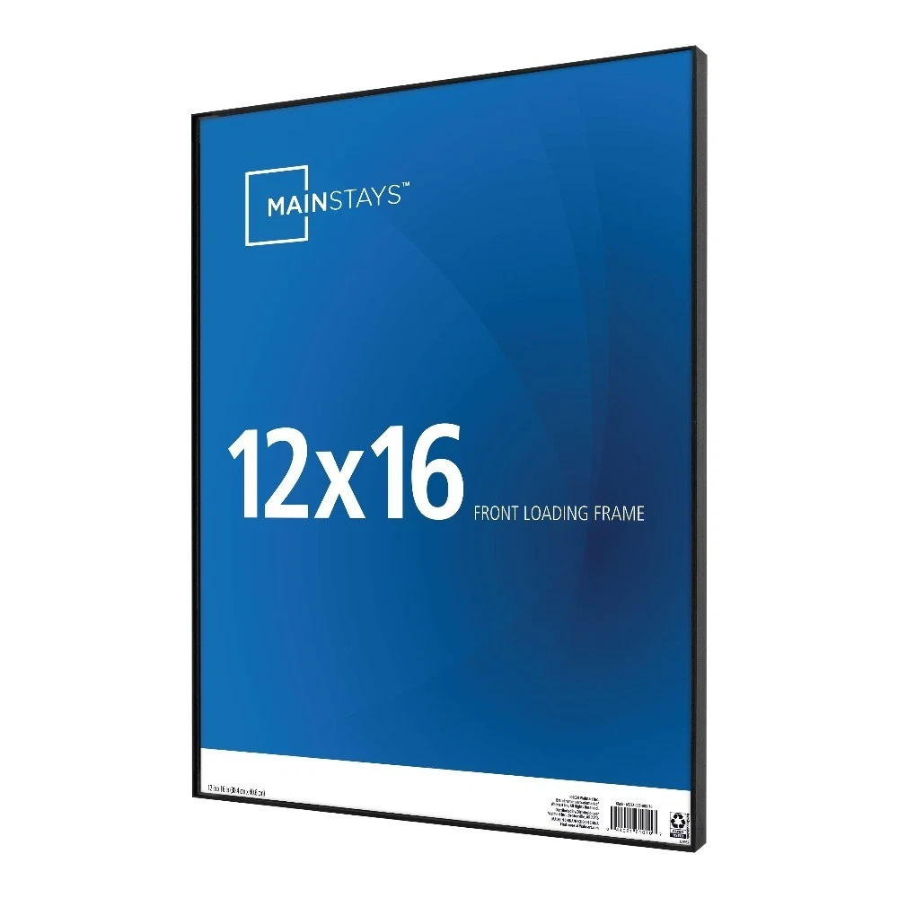 12 x 16 Front Loading Wall Picture Frame, Black, 2 Pack - thumbnail 3