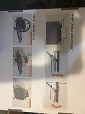 2 In 1 Car Steering Wheel Tray Back Seat Headrest Table Eating Food Laptop Work