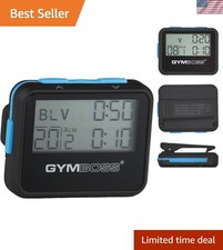 Versatile Black  Blue Interval Timer with Stopwatch   Maximize Workouts Today