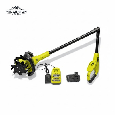 #ad RYOBI 18V ONE 8quot; Cordless Battery Cultivator Kit With Battery amp; Charger $179.14