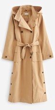 NEXT Shower Resistant Camel  Trench Coat - UK 8-10 /EU. 36-38 - BNWOT
