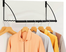 Over The Door Hanger Adjustable Metal Clothes Rack Storage Organizer