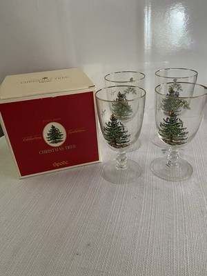 Spode Set Of 4 Pedestal Goblets