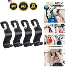 4 Pack Car Back Seat Headrest Hook Hanger for Purse Grocery Bag Handbag Hat, ...
