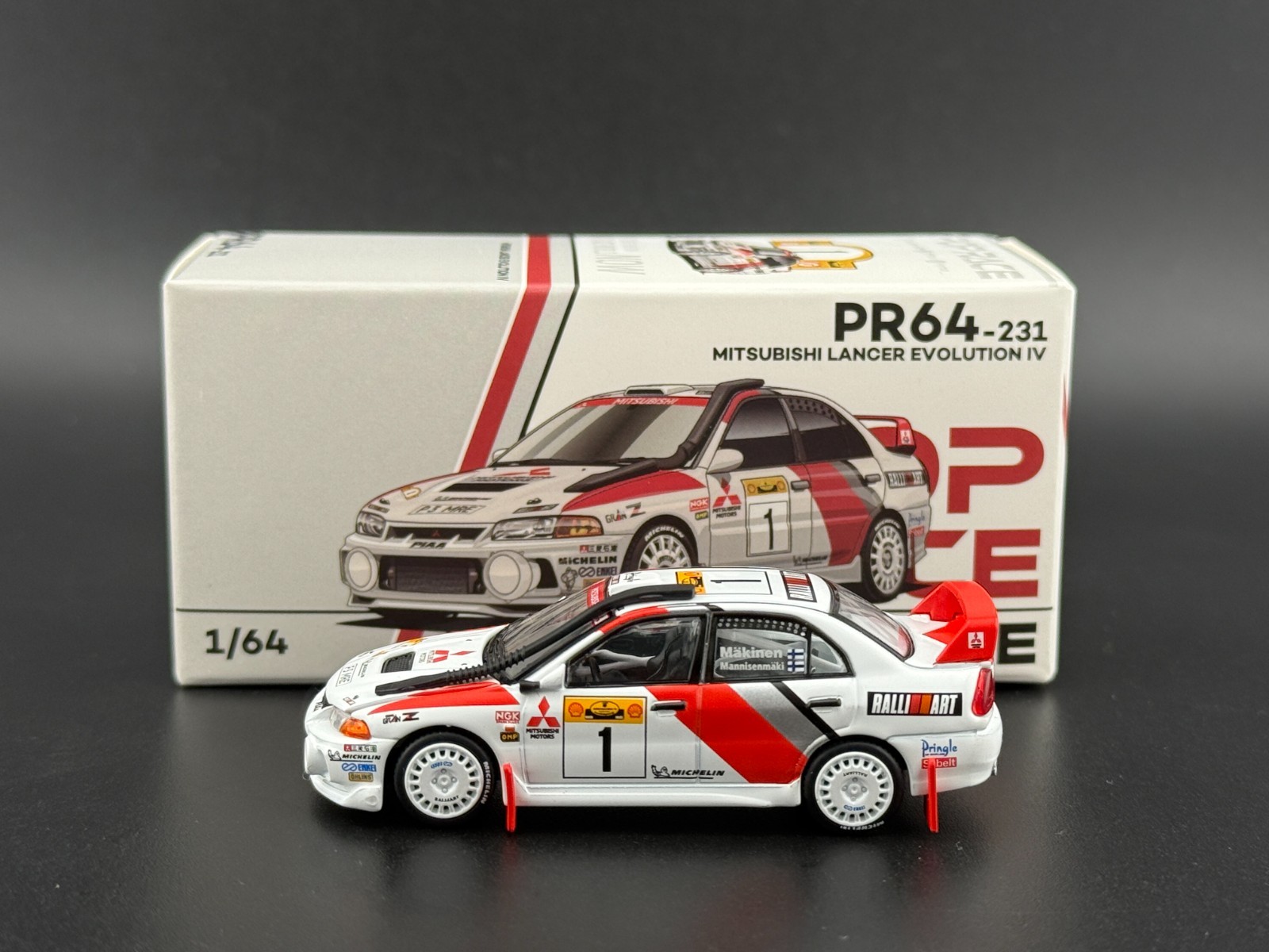 Pop Race Mitsubishi Lancer Evolution IV #1 Safari Kenya 1998 640231 1/64