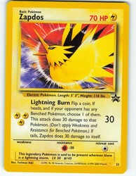 Zapdos #23 Black Star Promo WOTC 2000 Pokémon TCG
