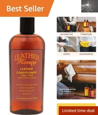 Water-Repellent Leather Conditioner - 8 Fl Oz for Shoes, Furniture, Auto & More