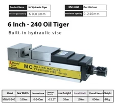 DYV 6 Inch Precision Oil Pressure Vise Hydraulic Flat Jaw Pliers MC Bench Vice