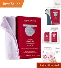 Extra Large Silver Jewelry Cleaning Cloth - Two-Step Anti-Tarnish Process 14x14