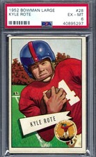 1952 Bowman Large FB #028 PSA 6 Kyle Rote Giants 28