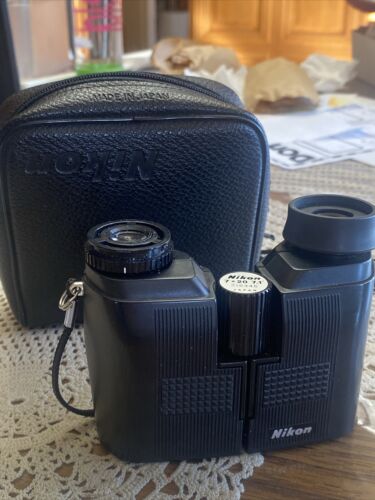 Vintage Black Nikon 7 x 20 7.1 Binoculars With Zippered Case. Made In Japan READ