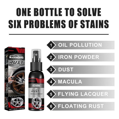 Rimuovi Ruggine Auto 30ml Inibitore Manutenzione Pulizia Derusting Spray Y0K6 - Foto 10 di 10