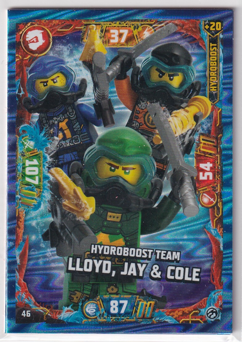 Lego Ninjago Serie 7 TCG Karte Nr 46 Hydroboost Team Lloyd, Jay