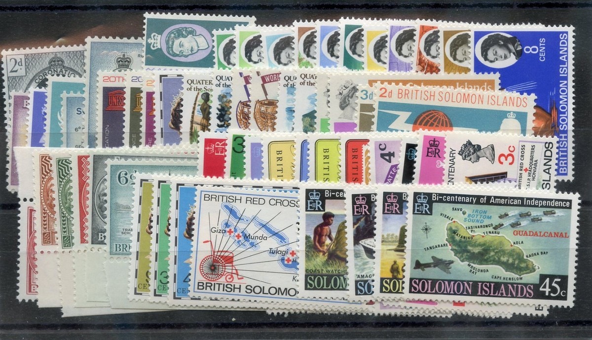 SOLOMON IS 1953-1970'S 88 DIFFERENT **F-VF NH (INCLUDES SOME