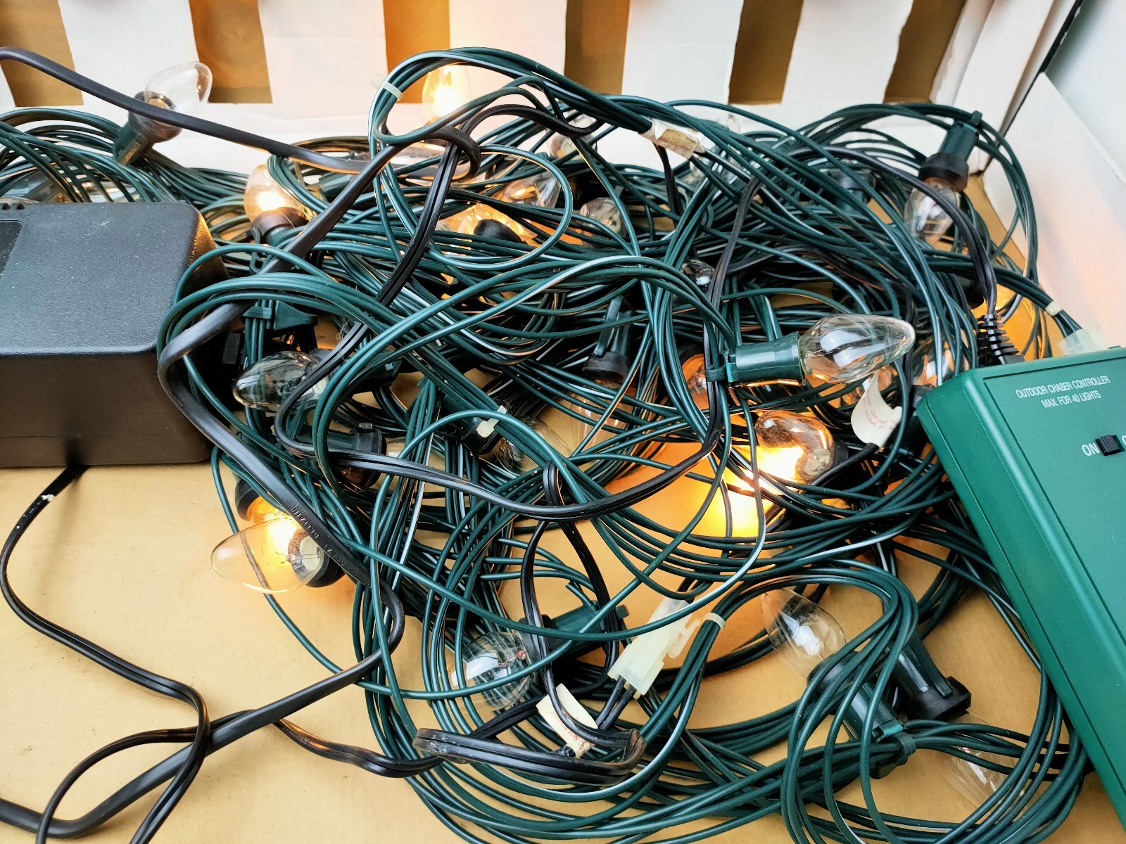 Vintage Outdoor Christmas Lights With Chaser Control 40 Lights eBay