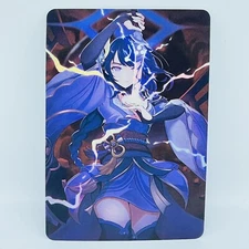 Genshin Impact Rainbow Foil Holographic Character Art Card - Raiden Shogun D