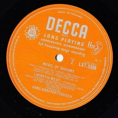 LXT 5394 O/S UK - KNAPPERTSBUSCH - BRAHMS - OVERTURE VARIATIONS